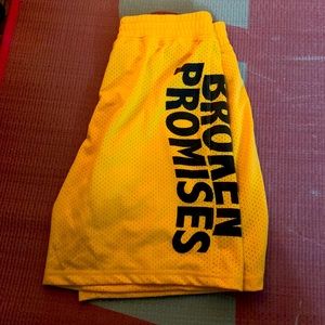 Broken Promises Gold Gym Shorts